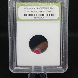 Certified 0.50+ Carats Faceted Natural Ruby Gemstone